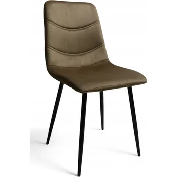 Jídelní židle Židle Happy béžový velur samet glamour moderní čalouněná loft