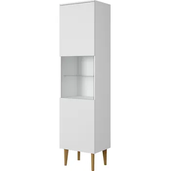 Komoda Vitrína bílá matná 198 x 51 x 37 cm Paws