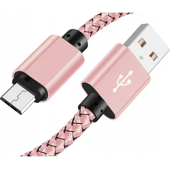 Datový kabel Kabel Interlook USB - microUSB typ B, 1 m, růžový