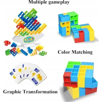 ostatní stavebnice Montessori Dovednostní Hra Balanční Stavebnice 48 dílků