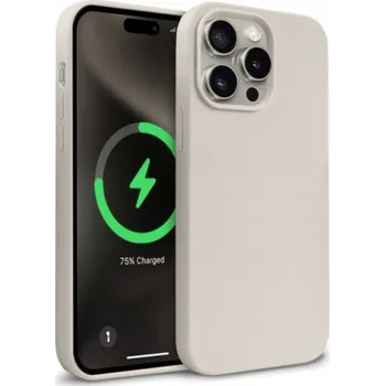 Pouzdro na mobilní telefon CRONG Magnetické pouzdro Color Cover – iPhone 15 Pro MagSafe Stone Beige