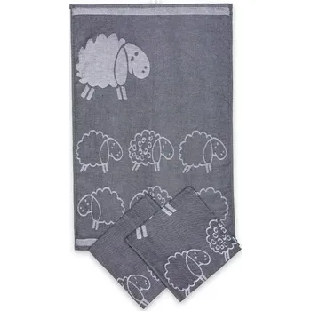 Utěrka Kuchyňská utěrka Stádo oveček, egyptská bavlna (Kuchyňská utěrka, jaro, ovečka)