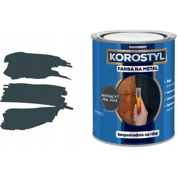 barva na kov KOROSTYL - Barva na kov 3v1 - Přímo na rez Antracit RAL 7016 0.7 l