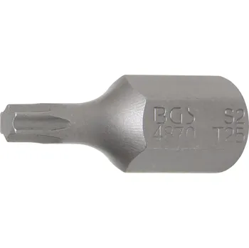 Bit BGS 4870, Bit | Délka 30 mm | pohon vnější šestihran 10 mm (3/8") | T-profil (pro Torx) T25