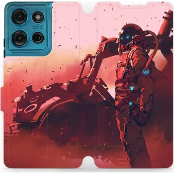 Pouzdro na mobilní telefon Flipové pouzdro Mobiwear - Motorola Moto G75 5G - MA09S Průzkumník s červeným vozítkem (Knížkové flip pouzdro, obal, kryt na mobil Motorola Moto G75 5G - MA09S Průzkumník s červeným vozítkem, materiál Umělá kůže + TPU - ochrana 360°, stojánek, silikonová)