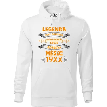 Pánská mikina DOBRÝ TRIKO Pánská mikina s potiskem Legenda 100% originál Velikost pánské mikiny: L, Barva: Bílá