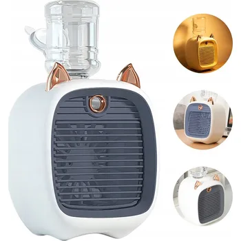Domácí ventilátor Mini USB ventilátor s vodním chlazením, turbo ventilátor s LED