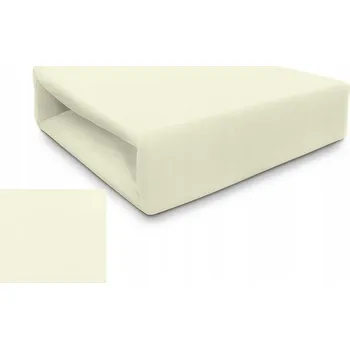 Prostěradlo Prostěradlo Jersey 90x200 cm s gumou, 100% bavlna - PREMIUM. Ekri