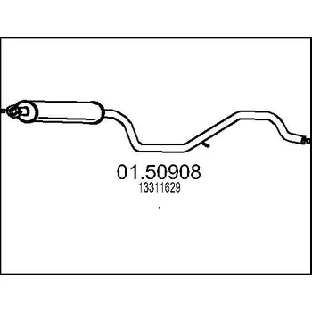 Auto-moto Střední tlumič výfuku MTS 01.50908