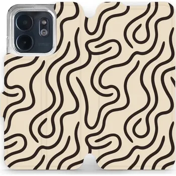 Pouzdro na mobilní telefon Flipové pouzdro Mobiwear - Infinix Smart 9 - VA60S Linky (Knížkové flip pouzdro, obal, kryt na mobil Infinix Smart 9 - VA60S Linky, materiál Umělá kůže + TPU - ochrana 360°, stojánek, silikonová vanička, magnetické zavírání)