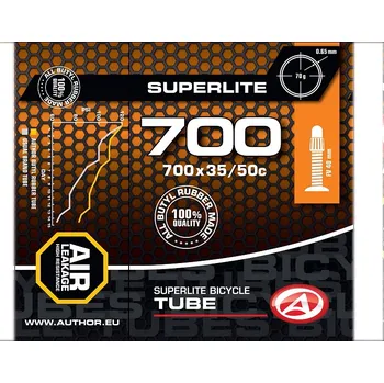 Duše na kolo AUTHOR Duše AT-CROSS-700C Wide SuperLite FV40 černá