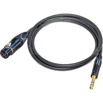 Audio kabel Infinitek L-2T2S mikrofónní 6,0mm, XLR (F) / JACK TRS 6,3mm 10m, BLK
