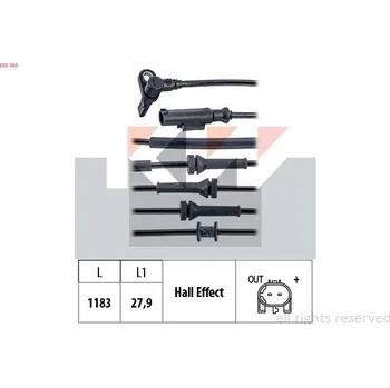 Přislušenství brzdového systému Snímač, počet otáček kol KW 460 166