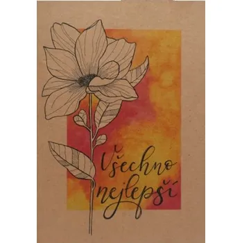 Přáníčko BeBechy – recyklovaný papír - Všechno 2 tiskopis