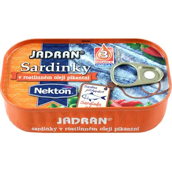 Nekton Jadran sardinky v rostlinném oleji pikantní 125 g