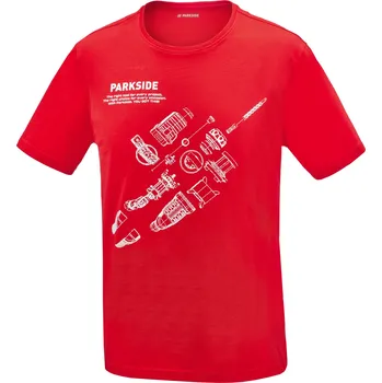Pánské tričko PARKSIDE® Pánské triko s BIO bavlnou (červená, M (48/50))