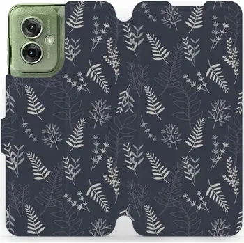 Pouzdro na mobilní telefon Flipové pouzdro Mobiwear - Motorola Moto G55 5G - VP15S Kapradiny (Knížkové flip pouzdro, obal, kryt na mobil Motorola Moto G55 5G - VP15S Kapradiny, materiál Umělá kůže + TPU - ochrana 360°, stojánek, silikonová vanička, magnetické zavírání)