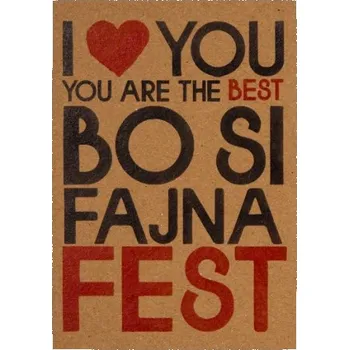 Přáníčko BeBechy - recyklovaný papír - Jsi fajna tiskopis