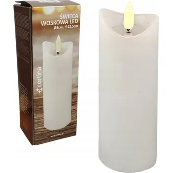 Svíčka LED svíčka z vosku LED vklad do hřbitovní svíčky Svíčka na baterie bílá 12,5 x 5 cm