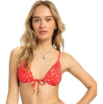 Dámské plavky plavky Roxy PT Beach Classics Strappy Tri - RNN6/Poppy Red Dancing Ditsy Swim M