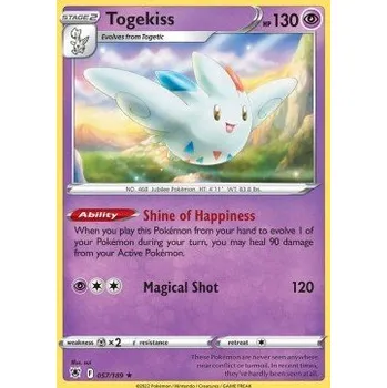 Sběratelská karetní hra Pokémon ASR 057/189 Togekiss - Astral Radiance Stav: Near Mint, Verze: HOLO