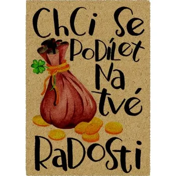 Přáníčko BeBechy – recyklovaný papír - Měšec tiskopis