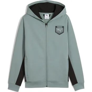 Chlapecká mikina Puma Kids' Active Full-Zip Hoodie Green Moon 9-10 let