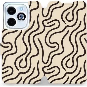 Pouzdro na mobilní telefon Flipové pouzdro Mobiwear - Infinix HOT 40i - VA60S Linky (Knížkové flip pouzdro, obal, kryt na mobil Infinix HOT 40i - VA60S Linky, materiál Umělá kůže + TPU - ochrana 360°, stojánek, silikonová vanička, magnetické zavírání)