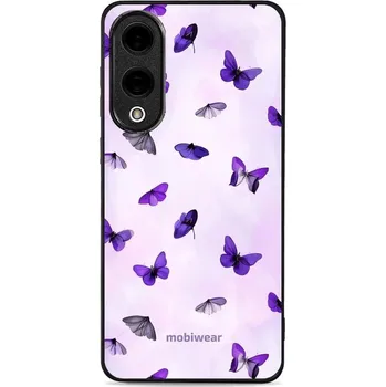 Pouzdro na mobilní telefon Lesklý kryt Mobiwear Glossy - Samsung Galaxy S25 Edge - GP77G Fialoví motýlci (Prémiové lesklé pouzdro, obal, kryt Mobiwear Glossy na mobil Samsung Galaxy S25 Edge - GP77G Fialoví motýlci, materiál Plast + TPU silikon - krytí po všech stranách,)