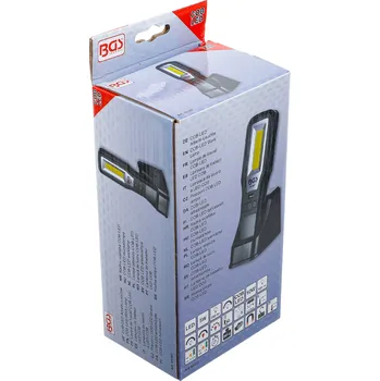 Pracovní světlo BGS 85347, Pracovní COB LED lampa | sklopná | s nabíjecí stanicí