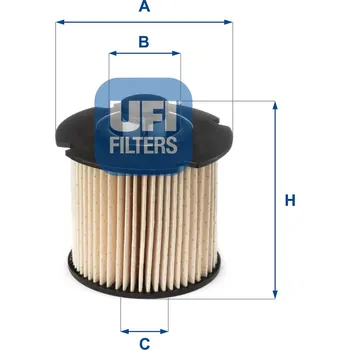 Palivový filtr Palivový filtr UFI 26.104.00