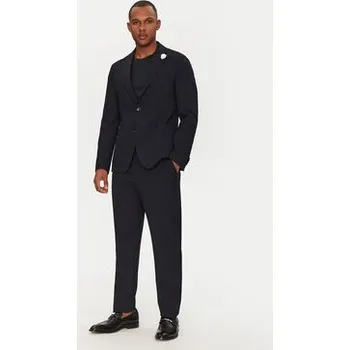 Pánské oblečení BOSS Kalhoty z materiálu C-Perin 50540791 Tmavomodrá Tapered Fit 52