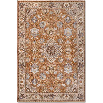 Koberec Koberec tradiční do obýváku 160x225cm, klasický hnědo-krémový s třásněmi