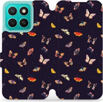 Pouzdro na mobilní telefon Flipové pouzdro Mobiwear - Honor X8c - VP78S Barevní motýlci (Knížkové flip pouzdro, obal, kryt na mobil Honor X8c - VP78S Barevní motýlci, materiál Umělá kůže + TPU - ochrana 360°, stojánek, silikonová vanička, magnetické zavírání)