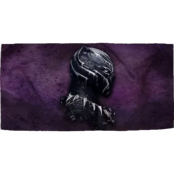 Ručník Sablio Ručník s potiskem BLACK PANTHER z profilu Fialový mlhavý - 50x100 cm