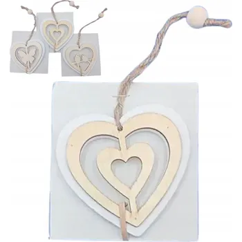 Obraz Závěsné dřevěné srdíčko č. 7615