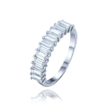 0639 MINET Luxusní stříbrný prsten s bílými zirkony Velikost obvod (mm): 53, Váha: 2,6