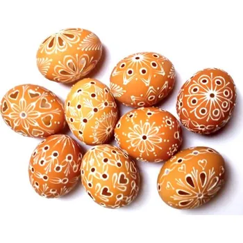 Velikonoční dekorace Velikonoční kraslice vrtaná - přírodní hnědá