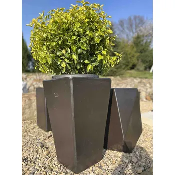 Zahradní dekorace ZahradniDekorace venkovní keramické květináče - Váza vysoká kónická, výška 70cm ODSTÍN-GLAZURA: 4.cihlově tmavá-terakota-CT