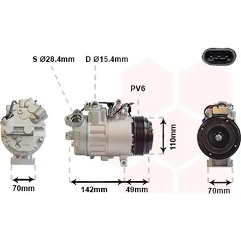 Kompresor klimatizace Kompresor, klimatizace VAN WEZEL 0600K387