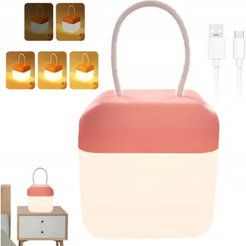 Lampička NOČNÍ LAMPA NABÍJECÍ USB S NASTAVITELNOU JASNOSTÍ A BARVOU SVĚTLA