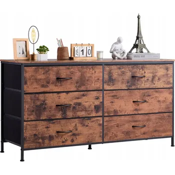 Komoda Komoda Vevor 130 x 39 x 69 Cm černá, odstíny hnědé