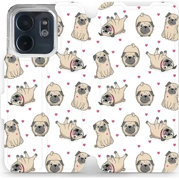 Pouzdro na mobilní telefon Flipové pouzdro Mobiwear - Infinix Smart 9 - M097P Mopsíci (Knížkové flip pouzdro, obal, kryt na mobil Infinix Smart 9 - M097P Mopsíci, materiál Umělá kůže + TPU - ochrana 360°, stojánek, silikonová vanička, magnetické zavírání)