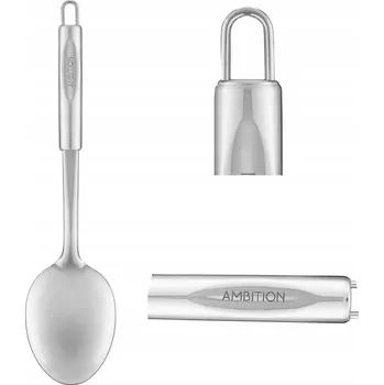 Naběračka VAREČKA KUCHYŇSKÁ VELKÁ KOVOVÁ OVÁLNÁ AMBITION 32 CM NABĚRAČKA