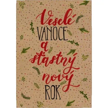 Přáníčko BeBechy – recyklovaný papír - Vánoce 2 tiskopis