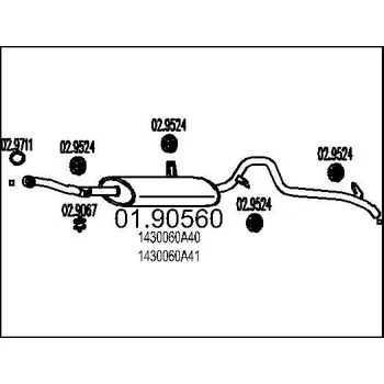 Auto-moto Zadní tlumič výfuku MTS 01.90560