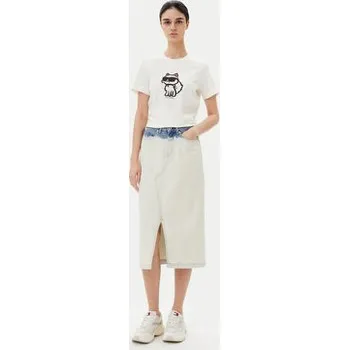 Dámské oblečení Karl Lagerfeld Jeans Džínová sukně A2W12014 Écru Regular Fit L