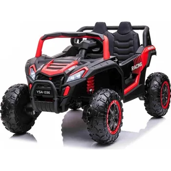 Dětské elektrovozidlo Bugina Racing 4x4 12V s 2.4G, jednomístná, 4x motory 35W, červená