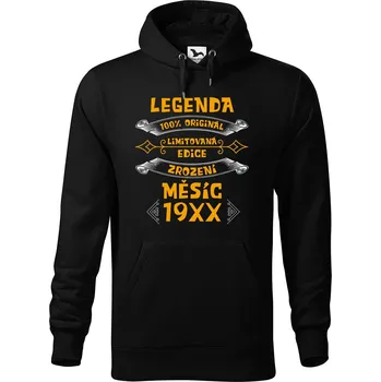 Pánská mikina DOBRÝ TRIKO Pánská mikina s potiskem Legenda 100% originál Velikost pánské mikiny: 4XL, Barva: Černá