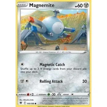 Volný čas Pokémon ASR 105/189 Magnemite - Astral Radiance Stav: Near Mint, Verze: REVERSE HOLO